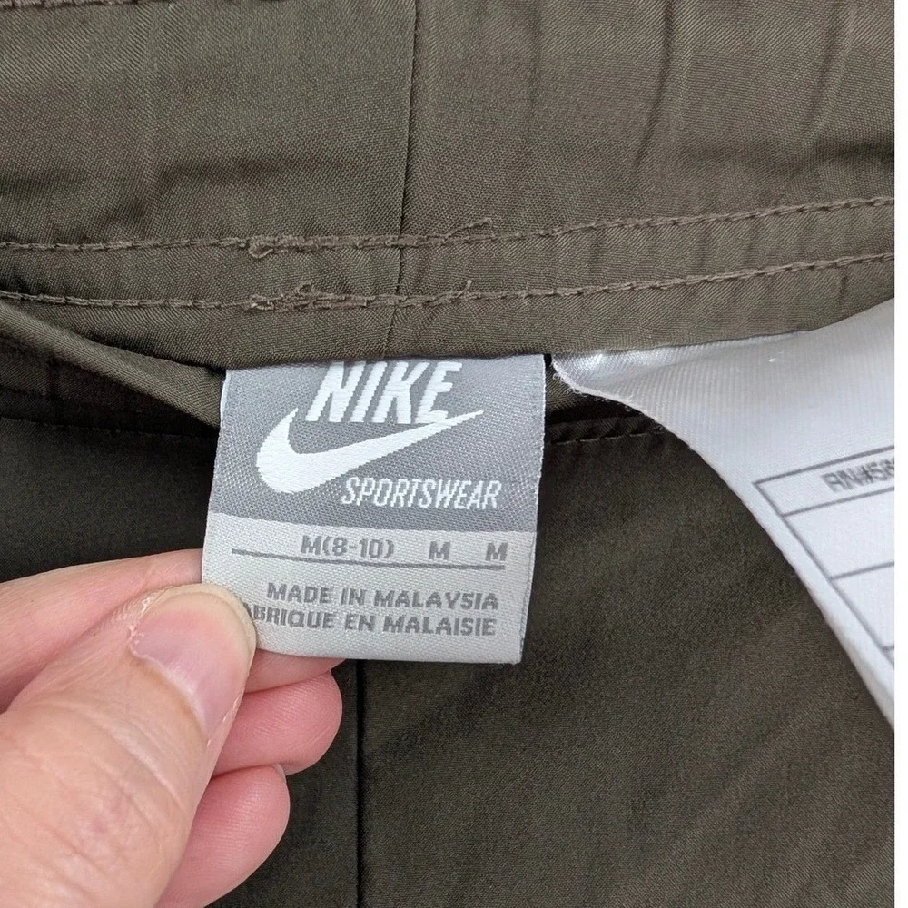 Vintage Nike Sportswear‎ Track Pants Brown Green Y2K Women's sz Med